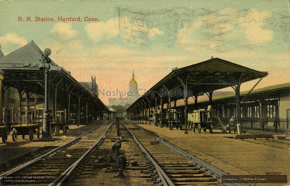 Postcard: Railroad Station, Hartford, Connecticut